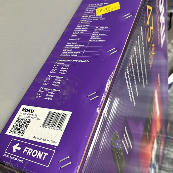 Roku 43" Select Series 4K HDR Smart RokuTV with Enhanced Voice Remote - Picture 2 of 2